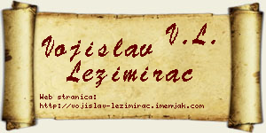 Vojislav Ležimirac vizit kartica